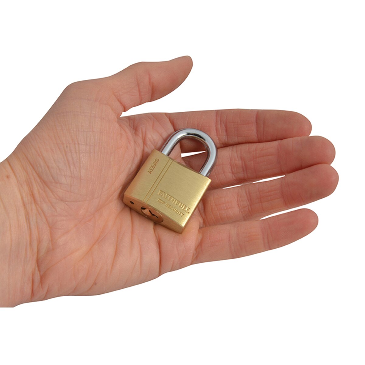 Faithfull Brass Padlock 30mm 3 Keys - FAIPLB30 - Image 4