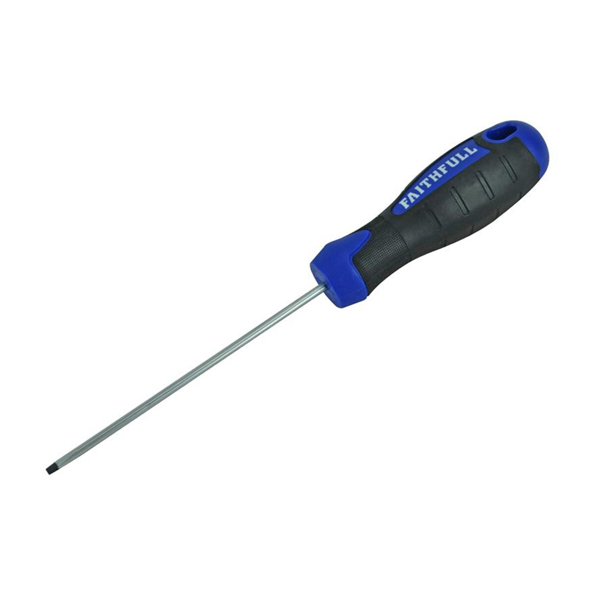 Faithfull Soft Grip Screwdriver Flared Slotted Tip 5.5 x 100mm - FAISDF100 - Image 1