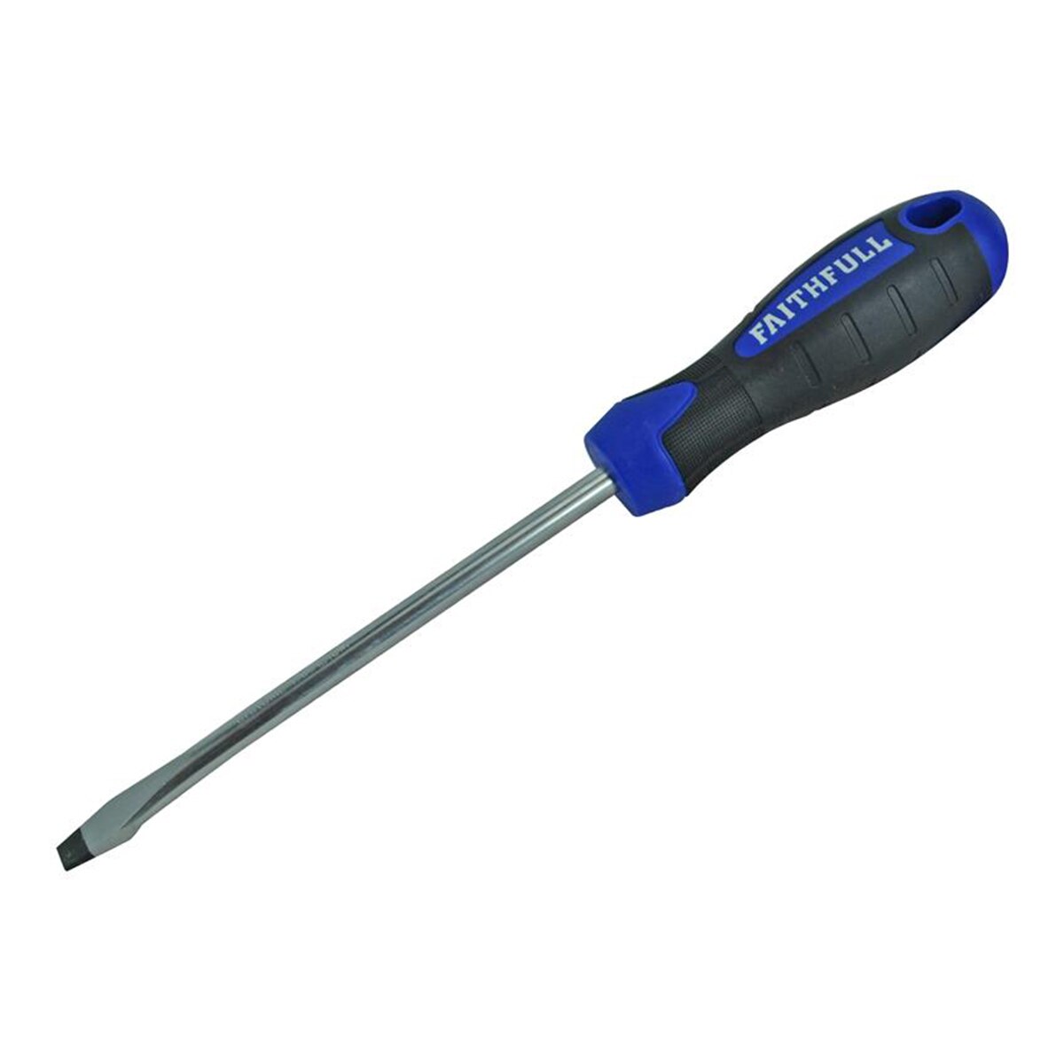 Faithfull Soft Grip Screwdriver Flared Slotted Tip 8.0 x 150mm - FAISDF150 - Image 1