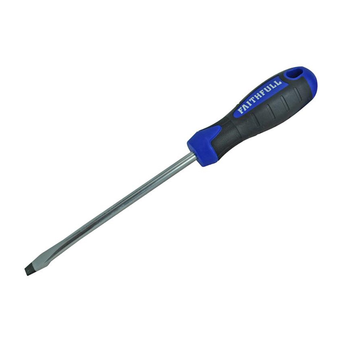 Faithfull Soft Grip Screwdriver Flared Slotted Tip 10.0 x 200mm - FAISDF200 - Image 1