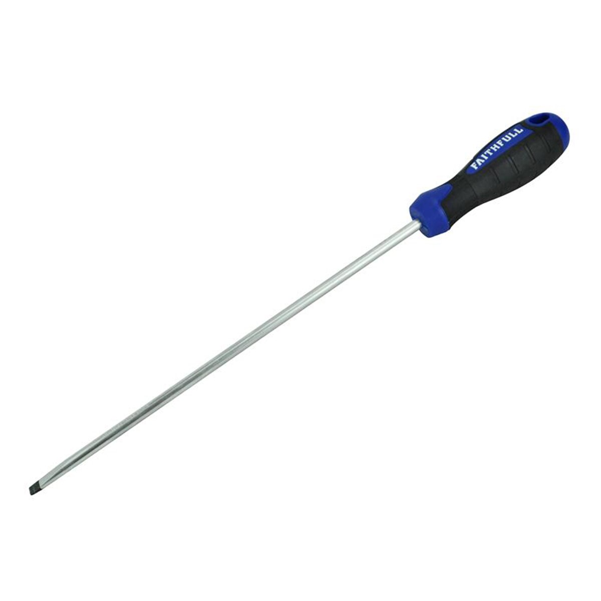 Faithfull Soft Grip Screwdriver Flared Slotted Tip 10.0 x 250mm - FAISDF250 - Image 1