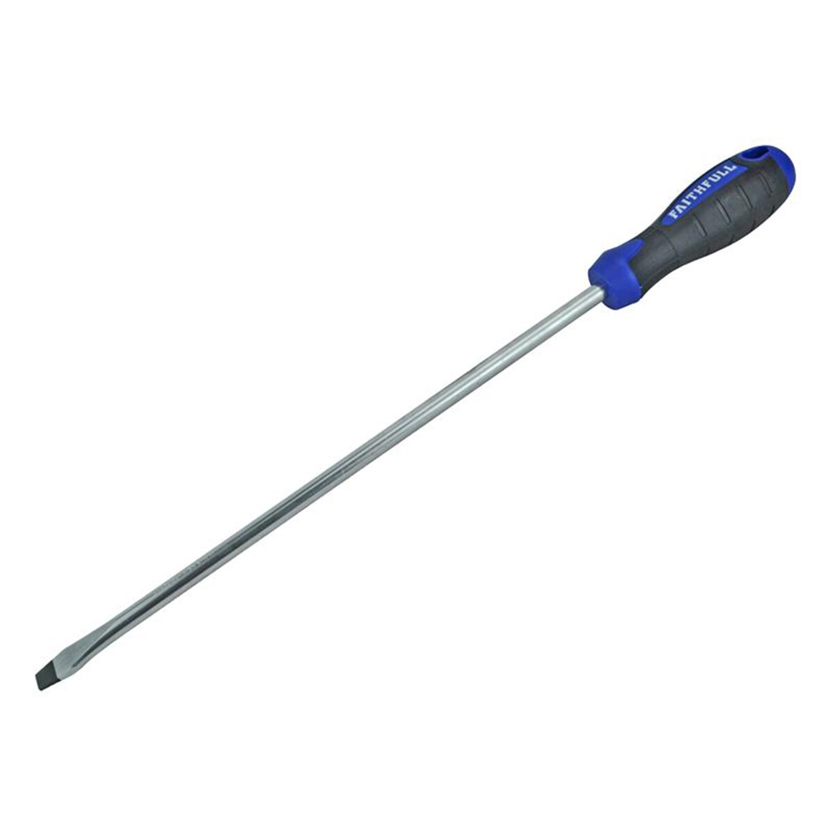 Faithfull Soft Grip Screwdriver Flared Slotted Tip 10.0 x 300mm - FAISDF300 - Image 1