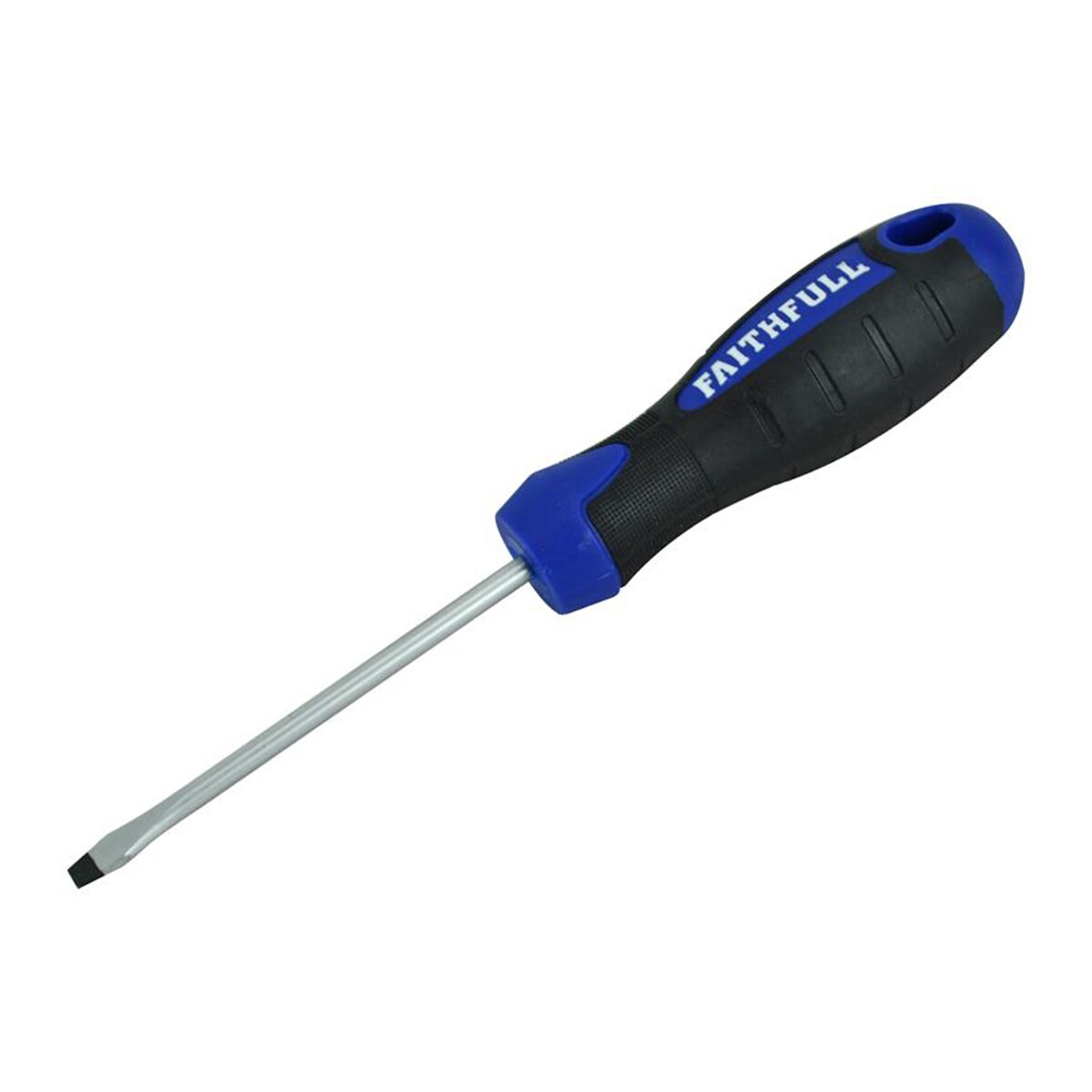 Faithfull Soft Grip Screwdriver Flared Slotted Tip 4.0 x 75mm - FAISDF75 - Image 1