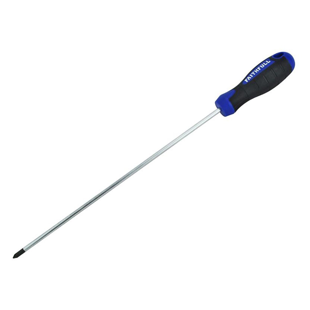 Faithfull Soft Grip Screwdriver Pozidriv Tip PZ1 x 250mm Long Reach - FAISDPZ1L - Image 1