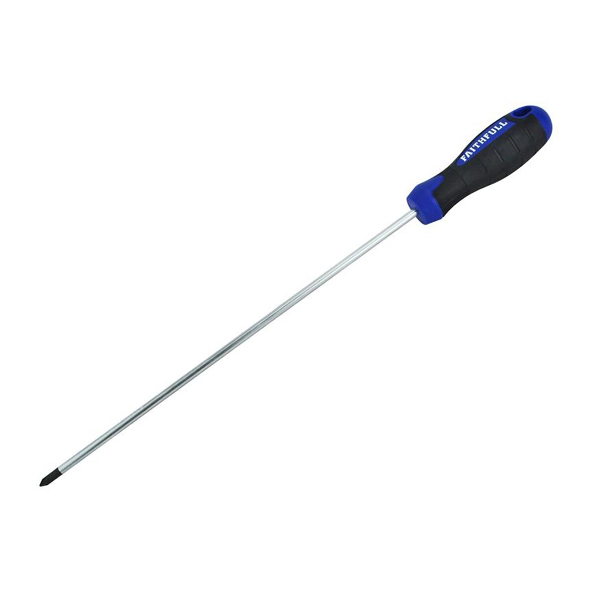 Faithfull Soft Grip Screwdriver Pozidriv Tip PZ2 x 250mm Long Reach - FAISDPZ2L - Image 1