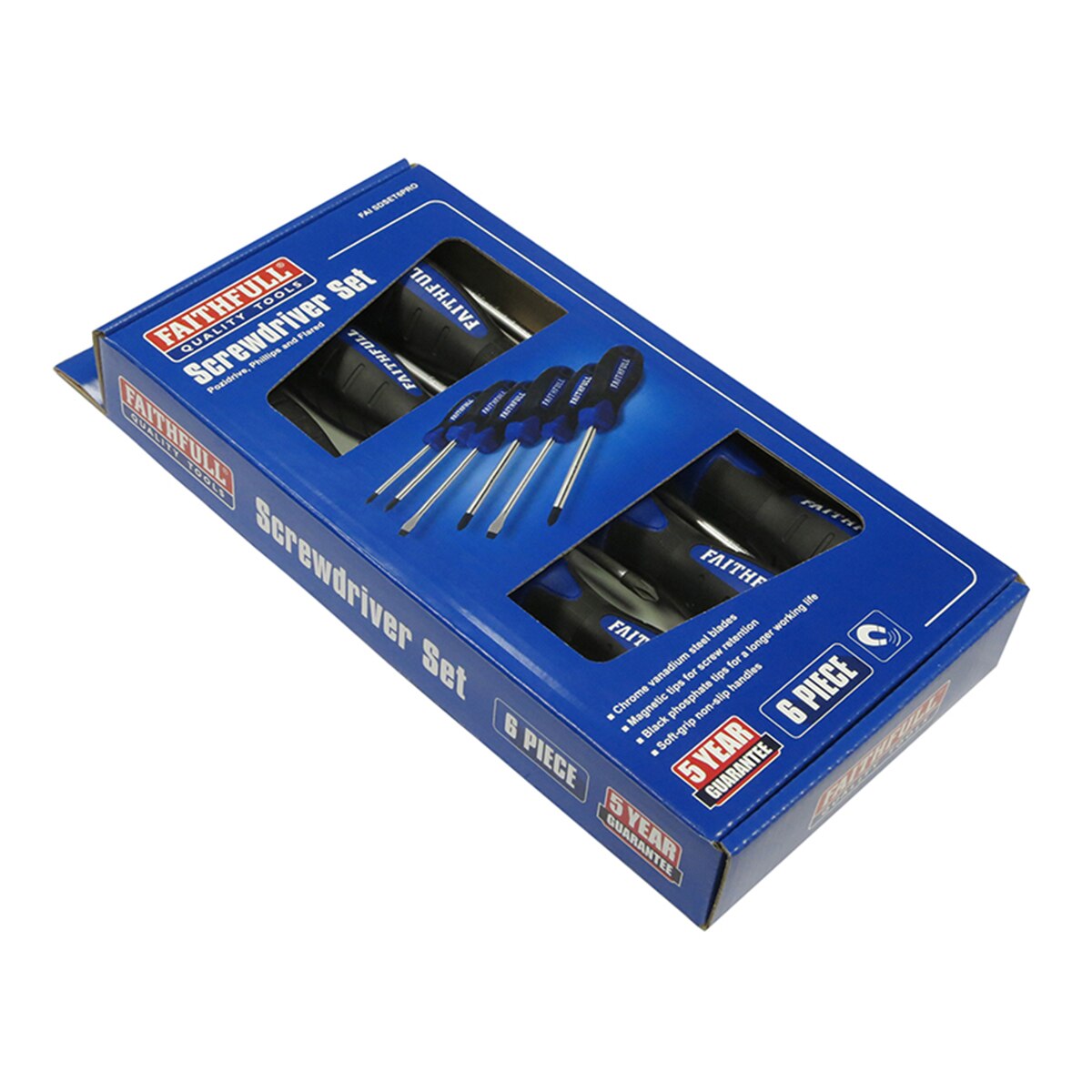 Faithfull Boxed Soft Grip Screwdriver Set, 6 Piece - FAISDSET6PRO - Image 4
