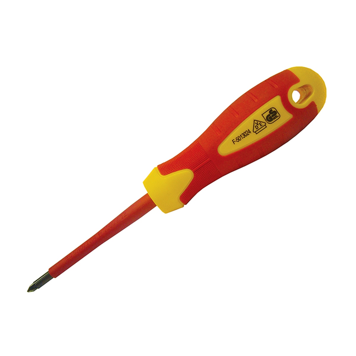 Faithfull VDE Soft Grip Screwdriver Pozidriv Tip PZ2 x 100mm - FAISDVDEPZ2 - Image 1