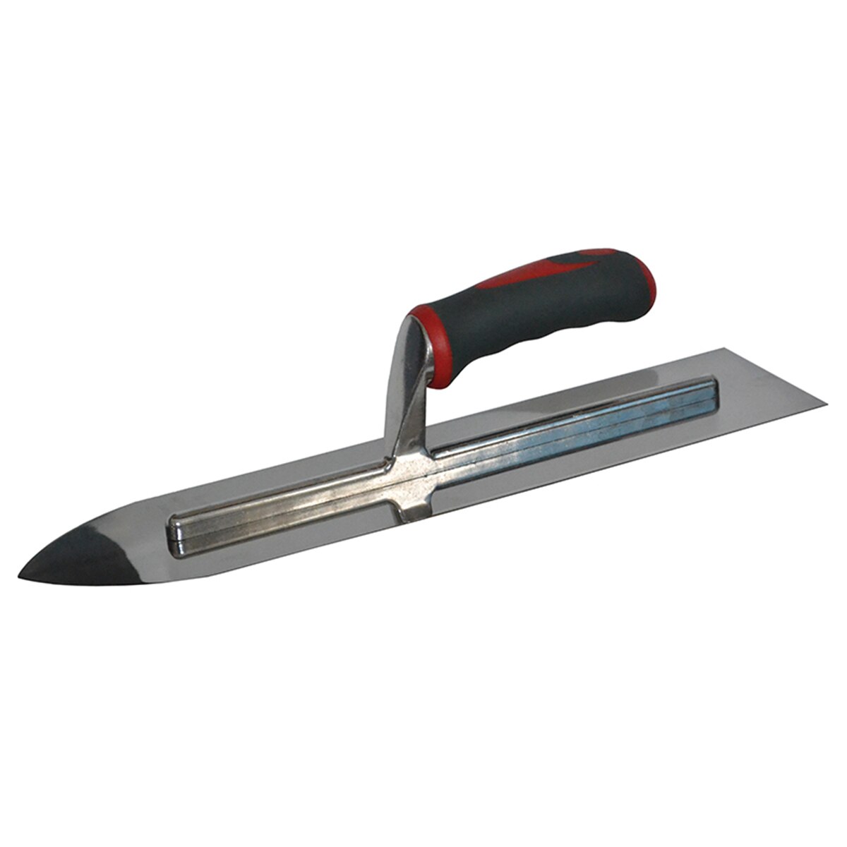 Faithfull Flooring Trowel Stainless Steel Soft Grip Handle 16 x 4in - FAISGTFL16SS - Image 1
