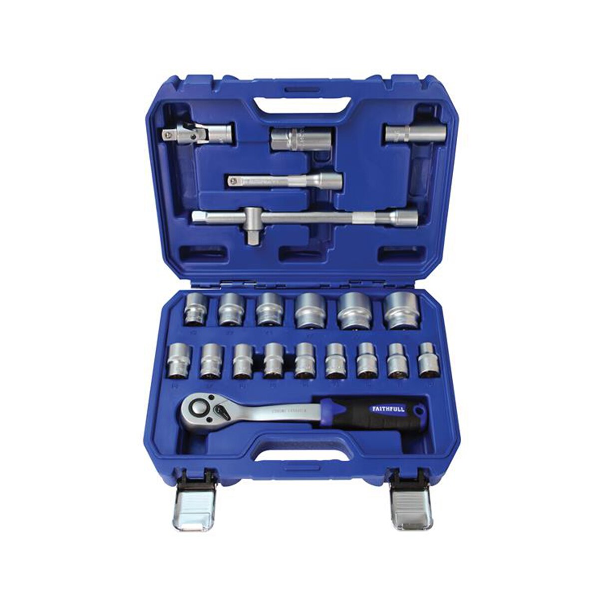 Faithfull Socket Set of 22 Metric 1/2in Drive - FAISOC1222MN - Image 1