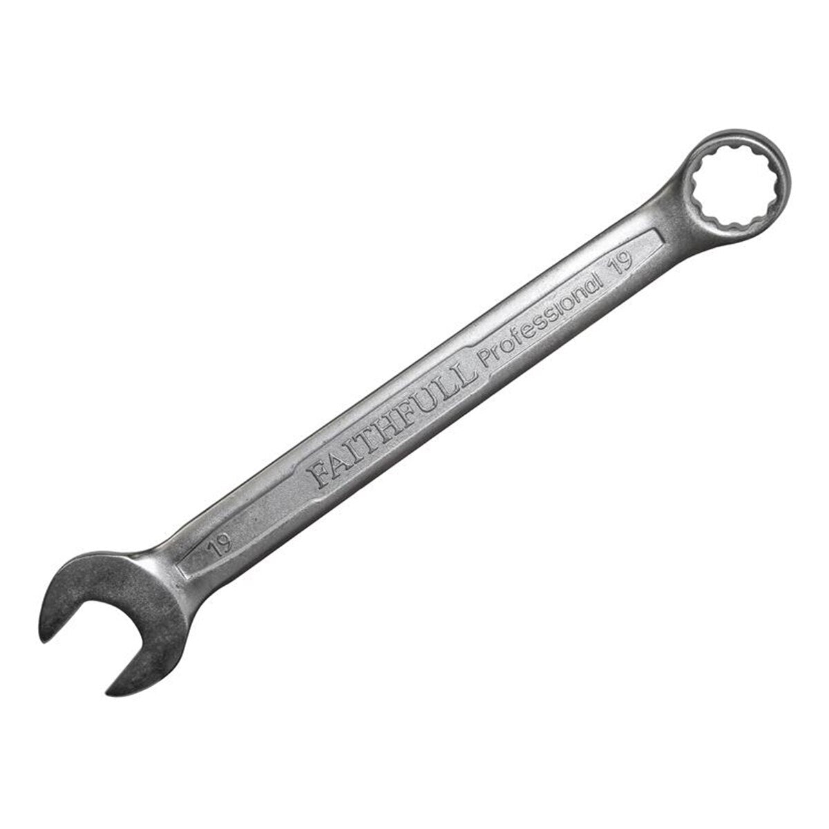 Faithfull Combination Spanner CV Satin Finish 19mm - FAISPAC19 - Image 1