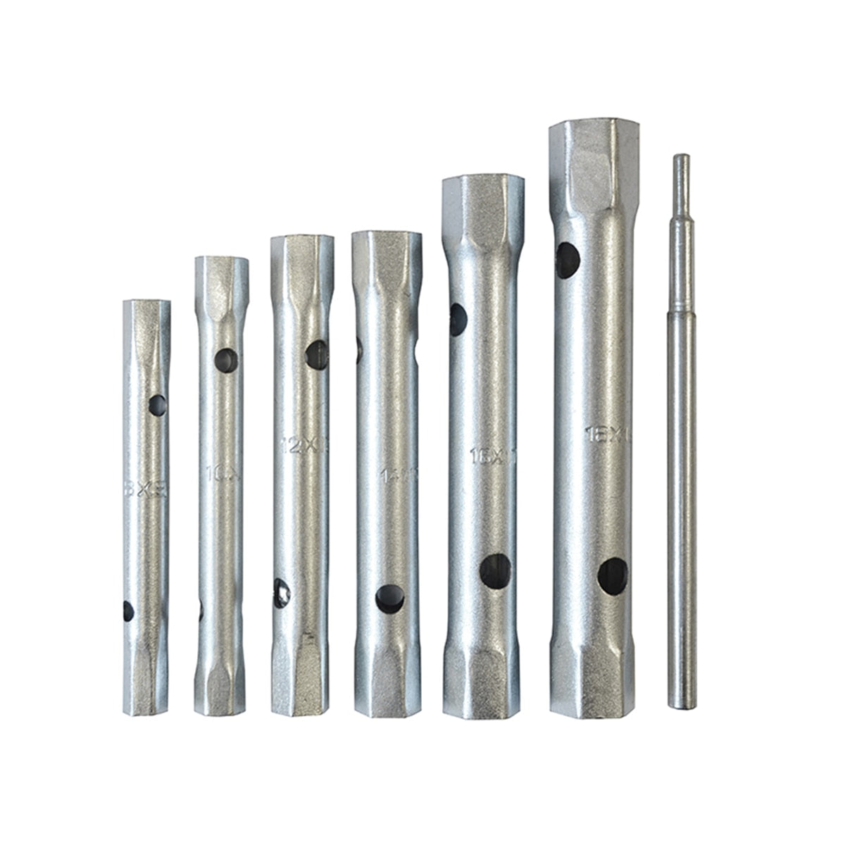 Faithfull Box Spanner Set + Tommy Bar 6 Piece 8-19mm - FAISPBOXSET6 - Image 1
