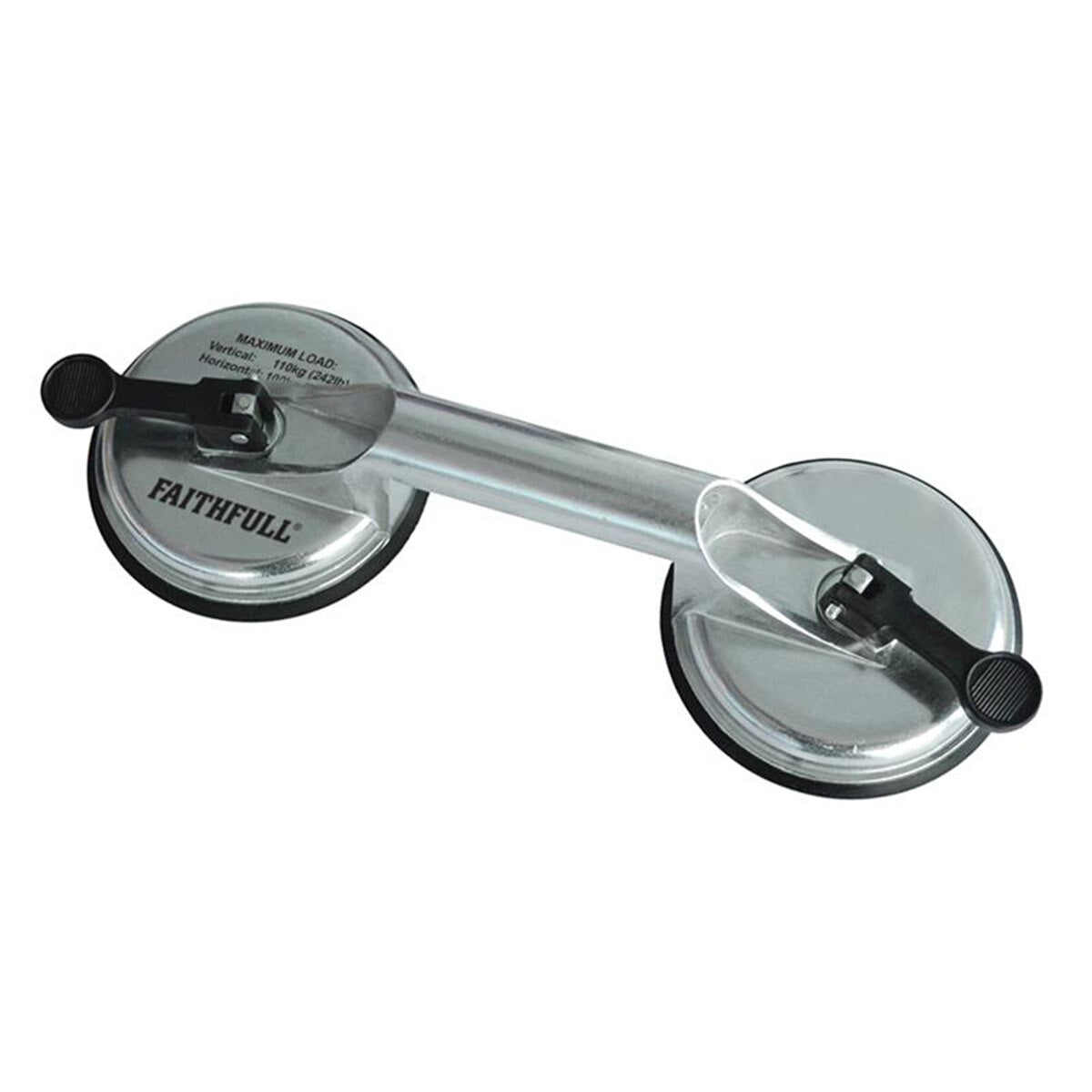 Faithfull Double Pad Aluminium Pro Suction Lifter - FAISUCPAD2P - Image 1
