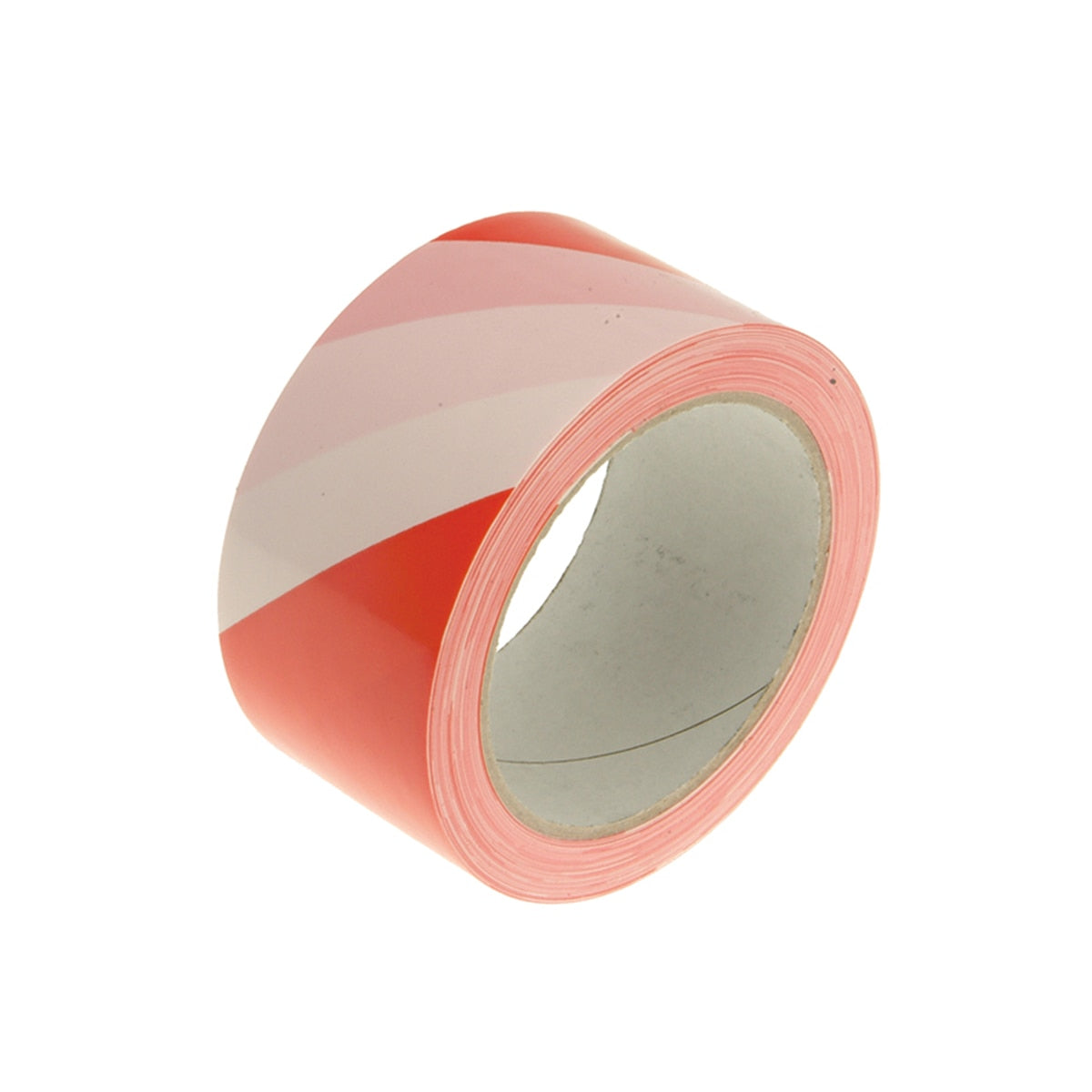 Faithfull Professional Self-Adhesive Hazard Tape Red/White 50mm x 33m - FAITAPEHAZRW - Image 1
