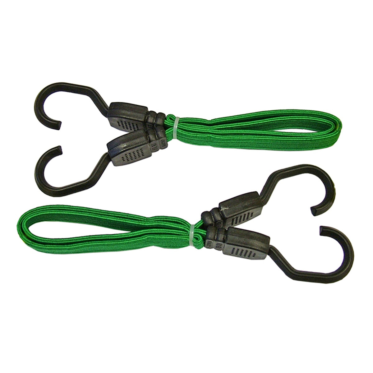 Faithfull Flat Bungee Cord 60cm (24in) Green 2 Piece - FAITDBUNG24 - Image 1