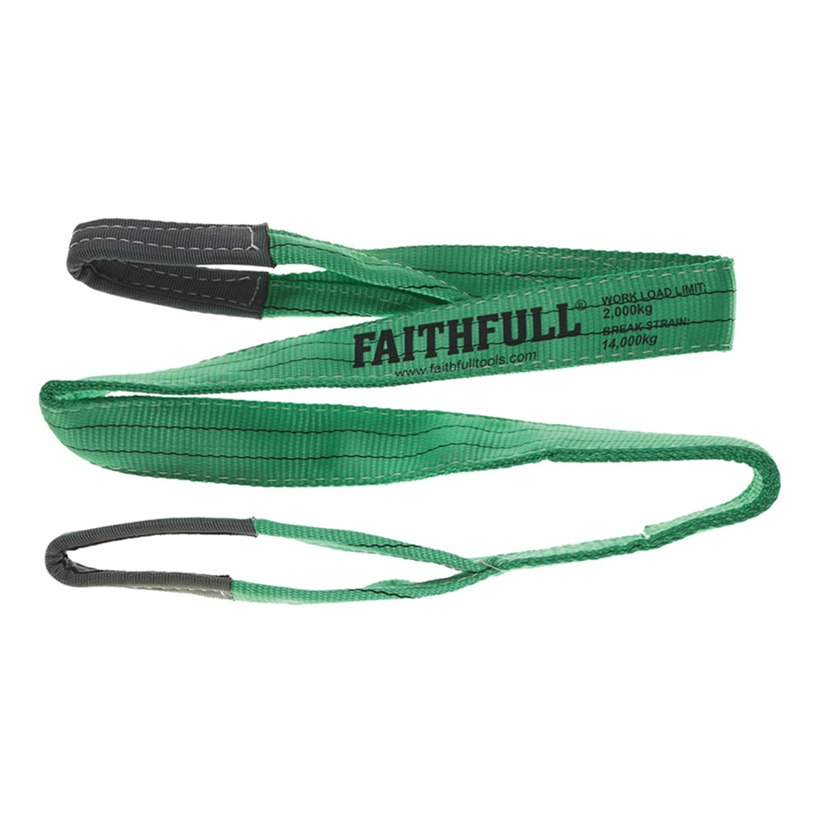 Faithfull Lifting Sling Green 2 Tonne 60mm x 2m - FAITDLS2T2M - Image 1