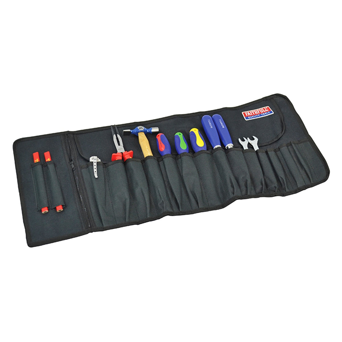 Faithfull 15 Pocket Tool Roll 32 x 77cm - FAITR15 - Image 1