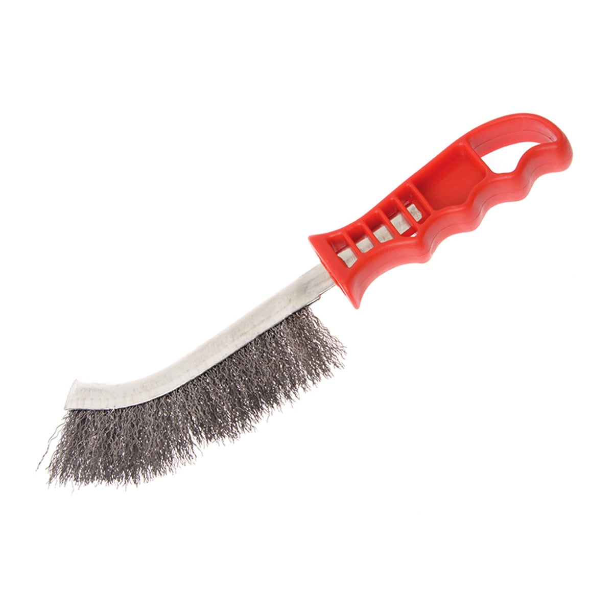 Faithfull Wire Scratch Brush Steel Red Handle - FAIWBHANDS - Image 1