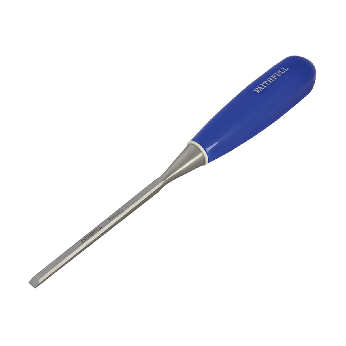 Faithfull Bevel Edge Chisel Blue Grip 6mm (1/4in) - FAIWCB14 - Image 1