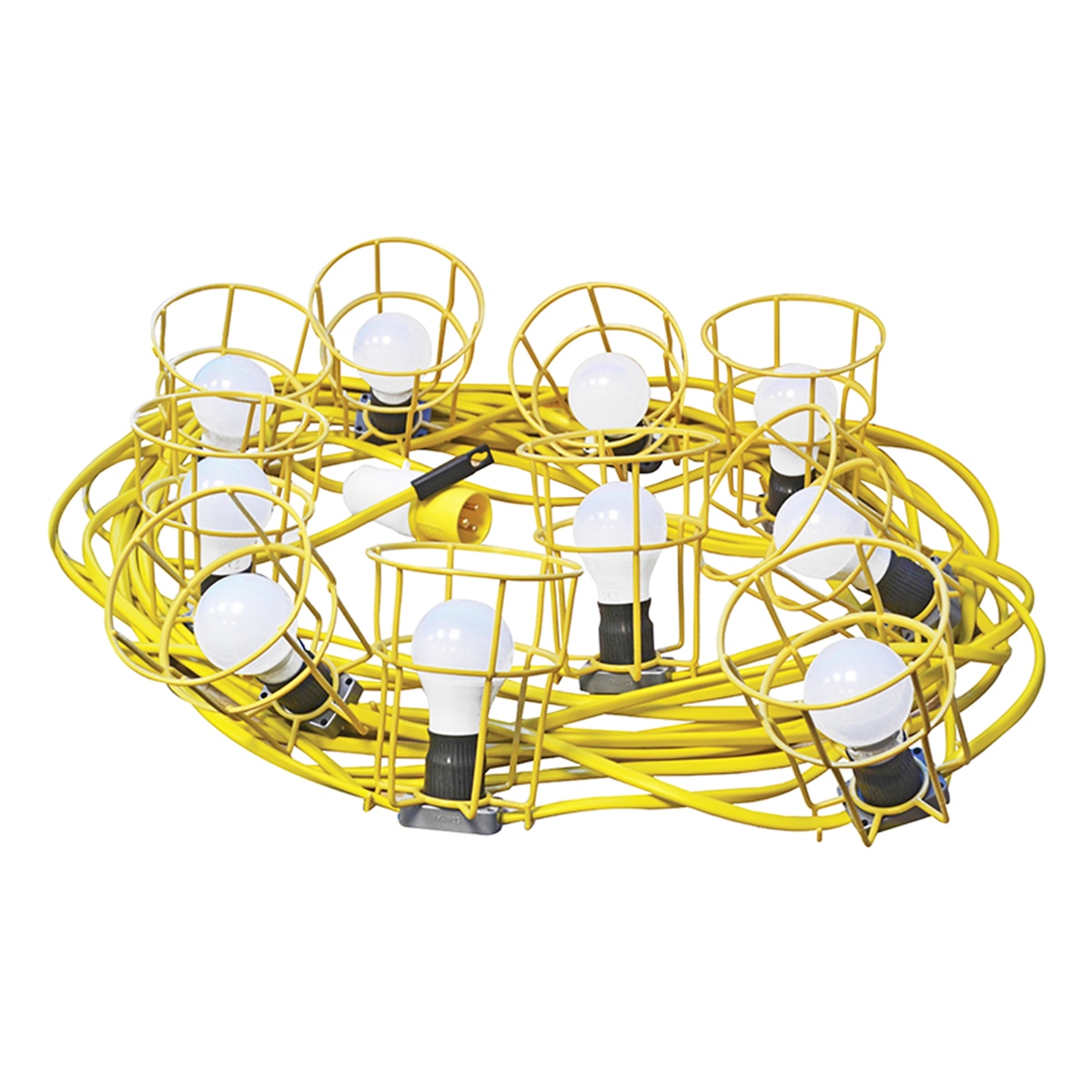 Faithfull Festoon Lights Low Energy 10 LED Bulbs 110V 22m - FPPSLFESTLED - Image 1