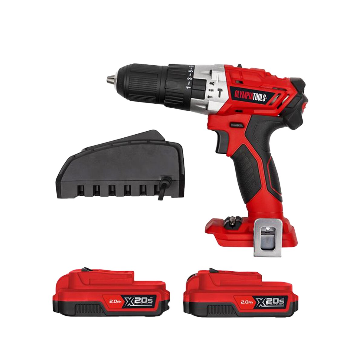 Olympia X20S Combi Drill 20V 2 x 2.0Ah Li-ion - OLPX20SCD2 - Image 1