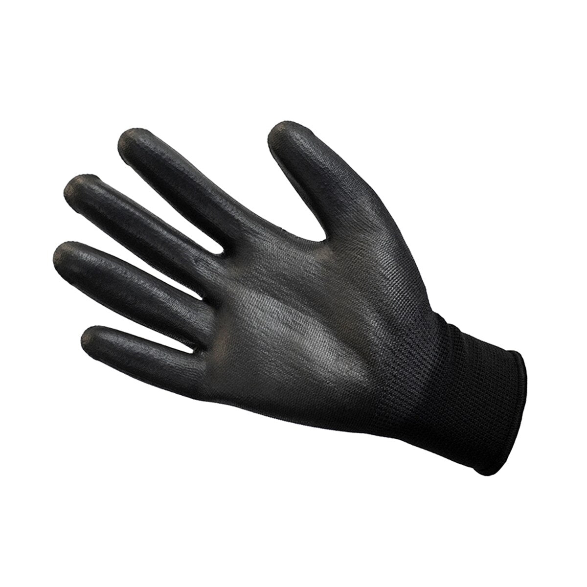 Scan Black PU Coated Gloves - L (Size 9) (12 Pairs) - SCAGLOPU12 - Image 3