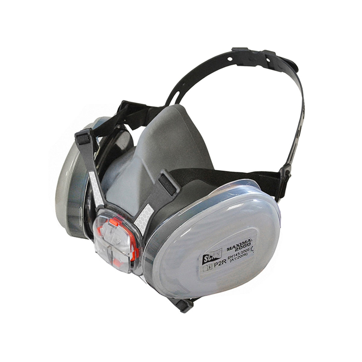 Scan Twin Half Mask Respirator + P2 Dust Filter Cartridges - SCAPPERESPP2 - Image 1