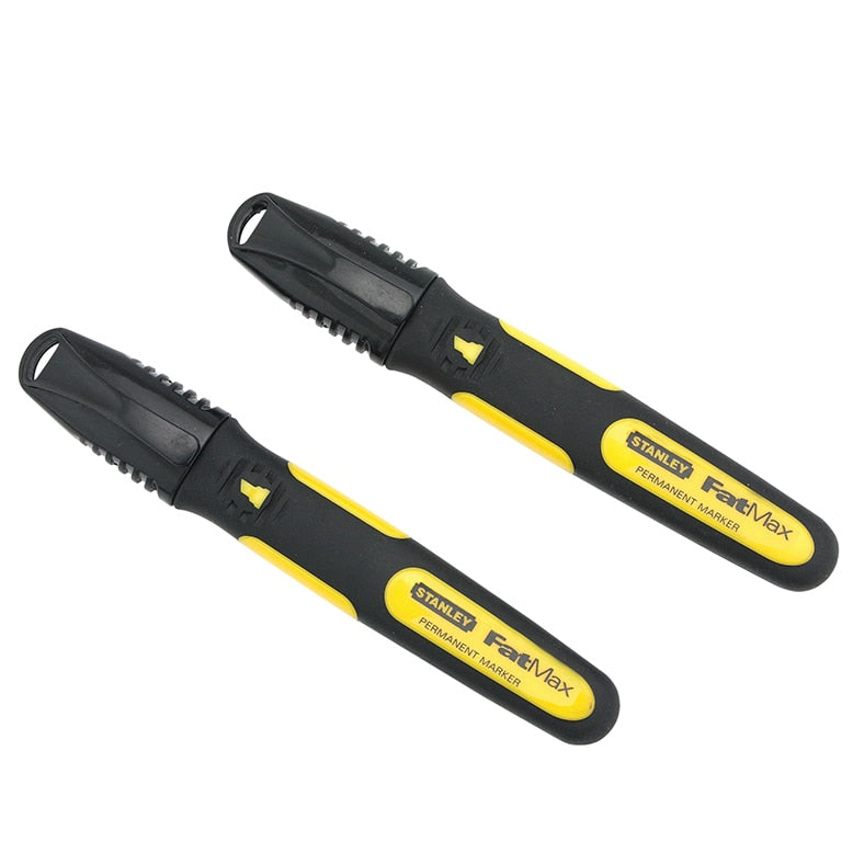 Stanley Chisel Tip Marker Black (Pack 2) - STA047314 - Image 1