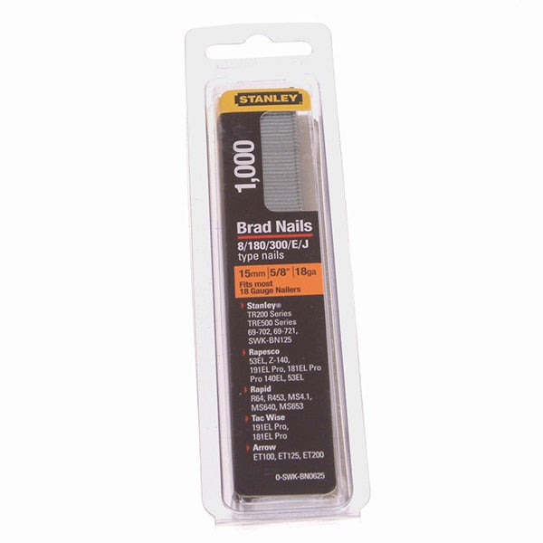 Stanley SWKBN Brad Nail 15mm SWKBN062 (Pack 1000) - STA0SWKBN062 - Image 1