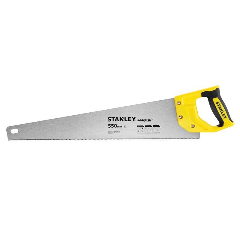 Stanley Sharpcut Handsaw 550mm (22in) 11 TPI - STA120372 - Image 1