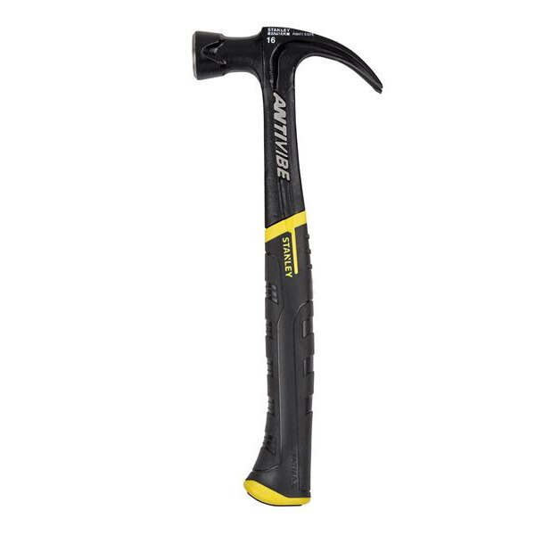 Stanley FatMax AntiVibe All Steel Curved Claw Hammer 450g (16oz) - STA151275 - Image 1