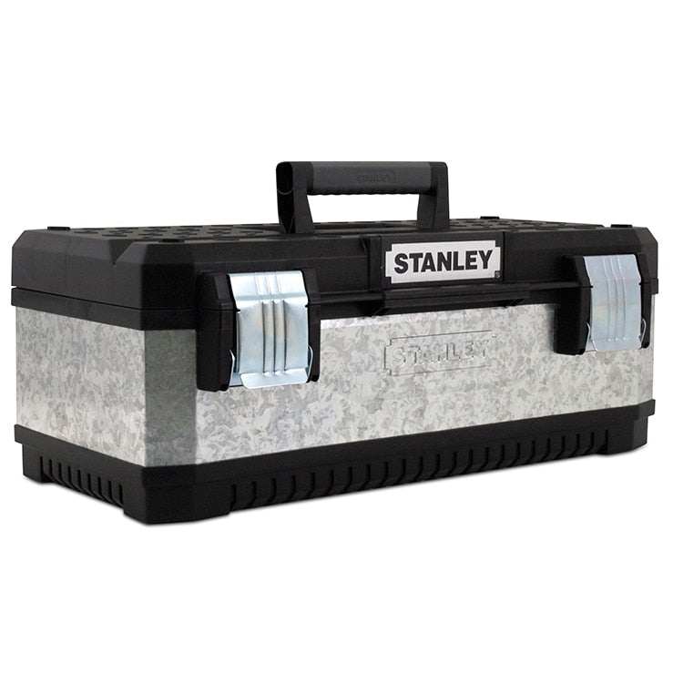 Stanley Galvanised Metal Toolbox 50cm (20in) - STA195618 - Image 1