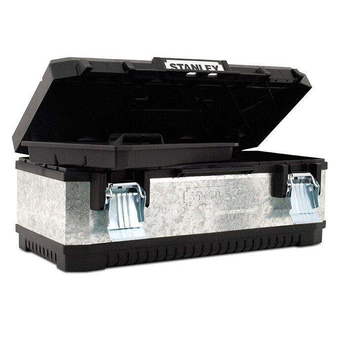 Stanley Galvanised Metal Toolbox 50cm (20in) - STA195618 - Image 2