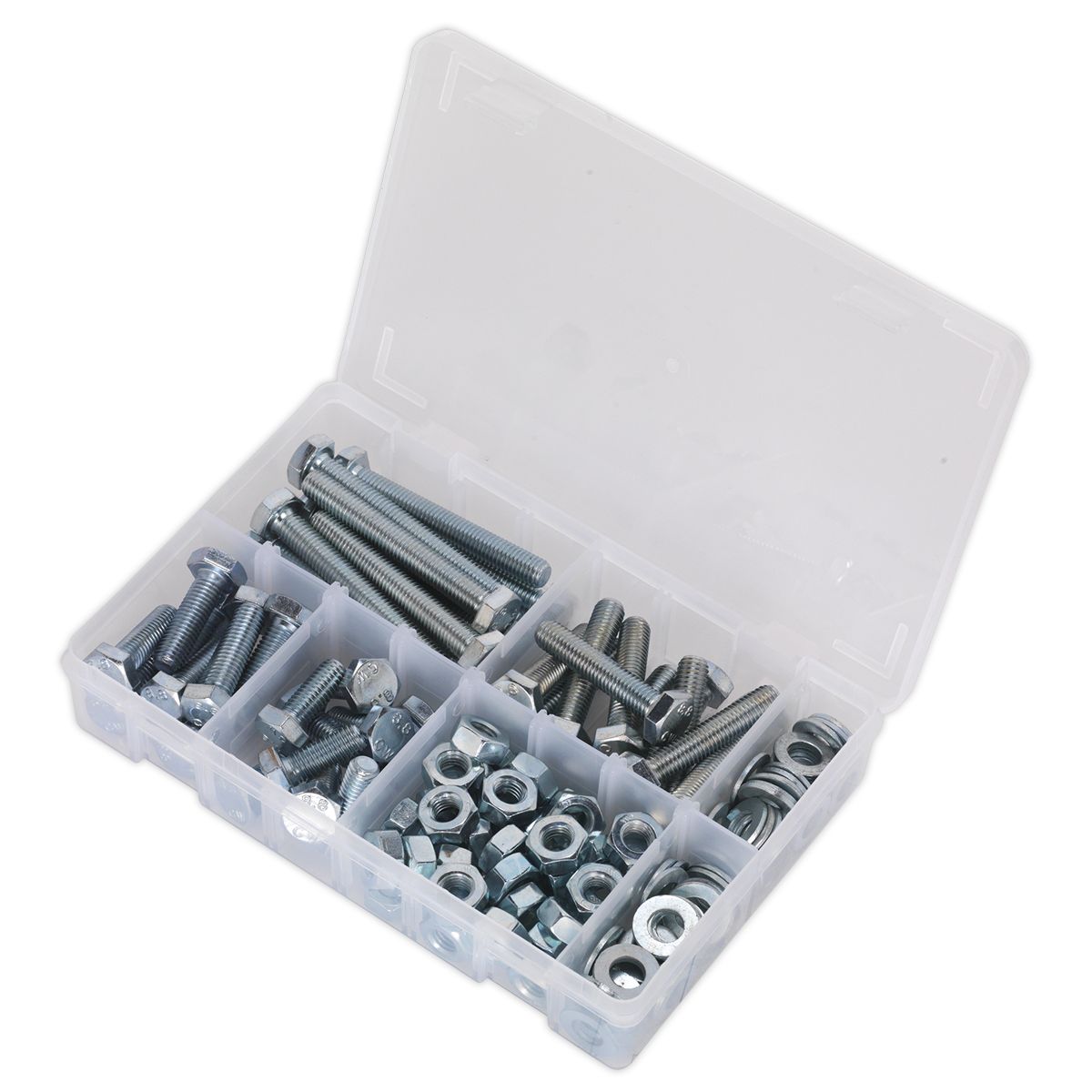 Sealey Setscrew, Nut & Washer Assortment 150pc High Tensile M10 Metric - Image 5