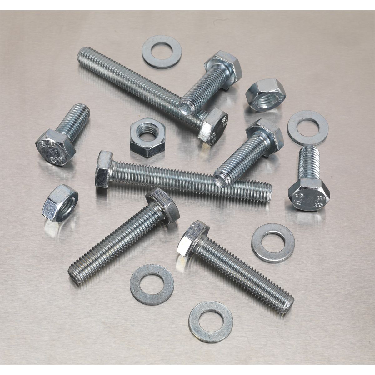 Sealey Setscrew, Nut & Washer Assortment 150pc High Tensile M10 Metric - Image 6