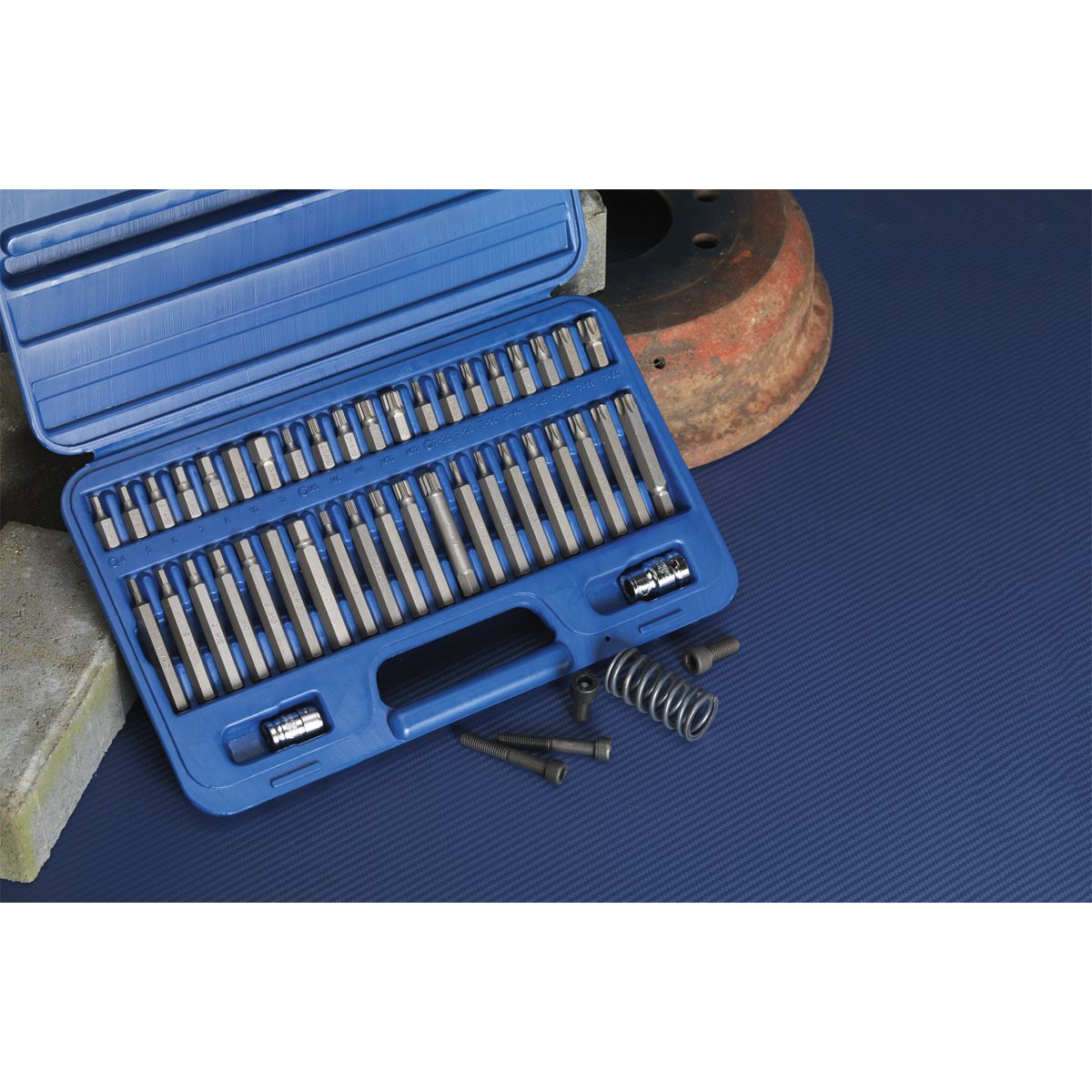 Sealey TRX-Star/Hex/Spline Bit Set 42pc 3/8" & 1/2"Sq Drive - Image 9
