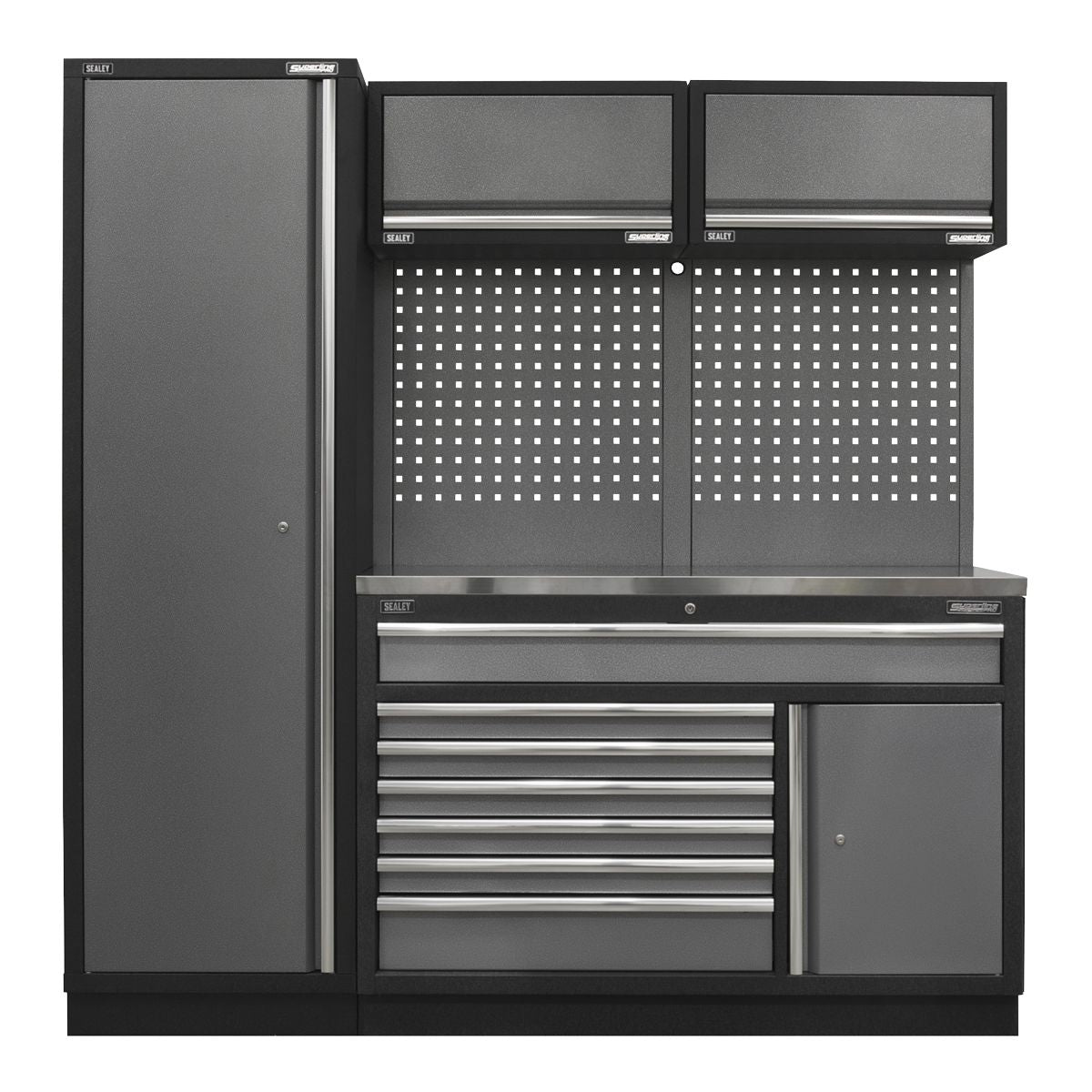 Sealey Superline PRO 1.96m Storage System Stainless Steel Worktop - Image 1