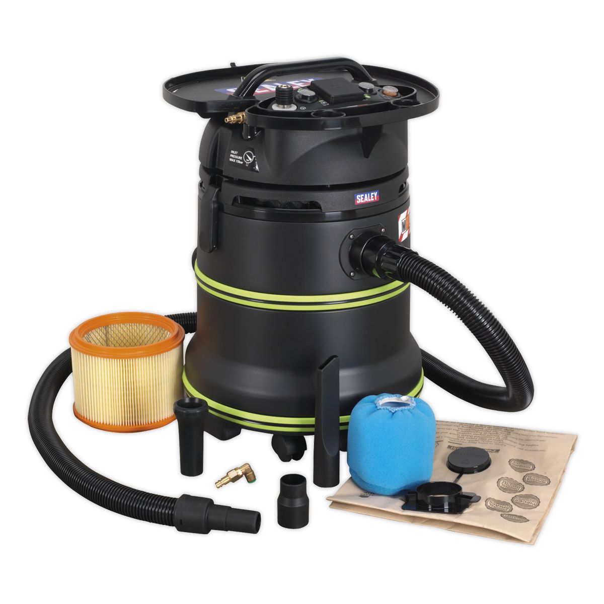 Sealey Vacuum Cleaner Industrial Dust-Free Wet/Dry 35L Self-Clean Filter - Image 1
