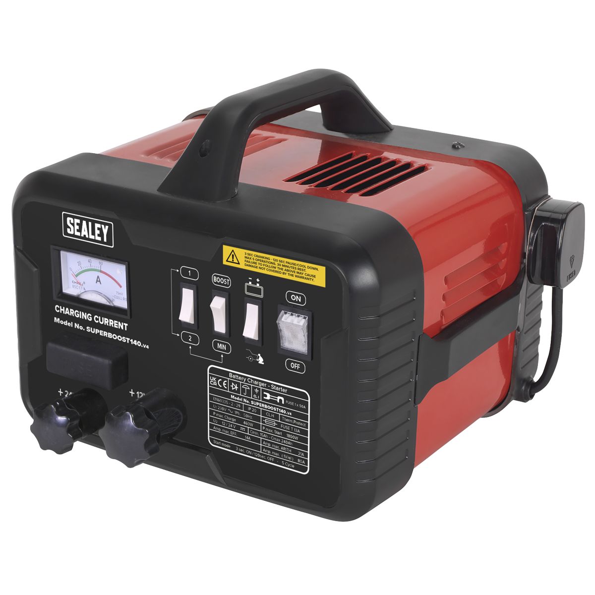 Sealey Starter/Charger 140/21A 12/24V 230V - Image 1