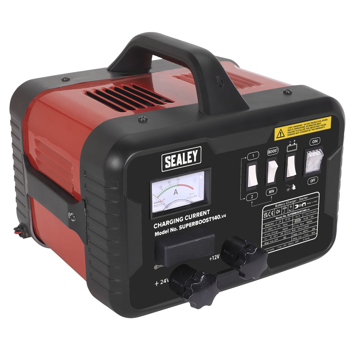 Sealey Starter/Charger 140/21A 12/24V 230V - Image 2