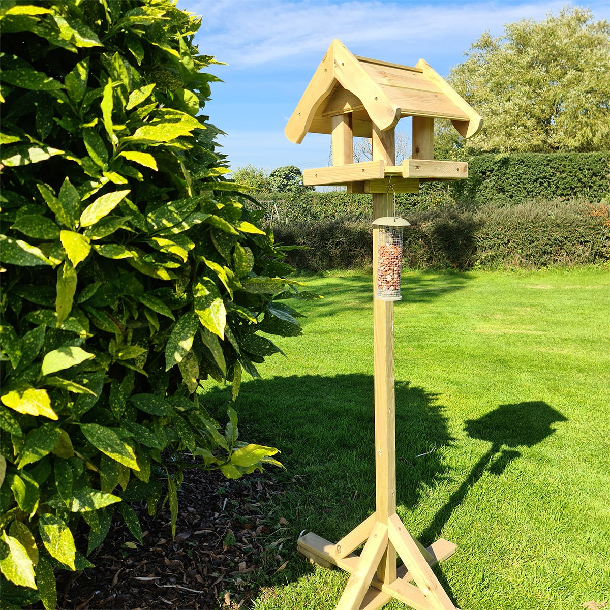 Churnet Valley Deluxe Wooden Bird Table - Image 1