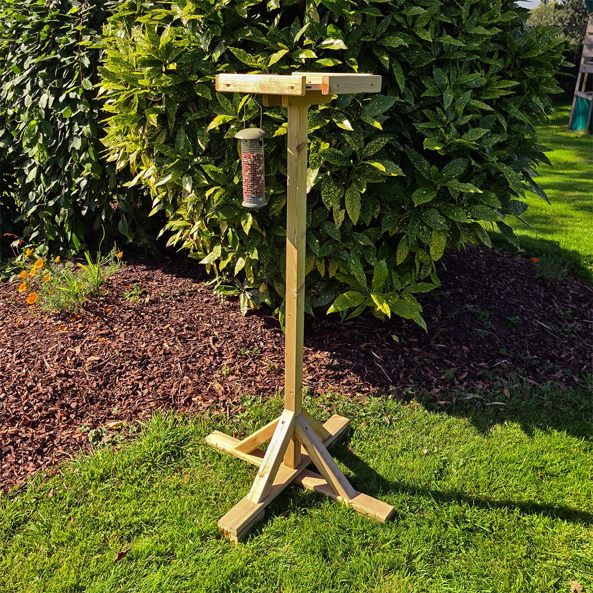 Churnet Valley Wooden Bird Table - Image 1