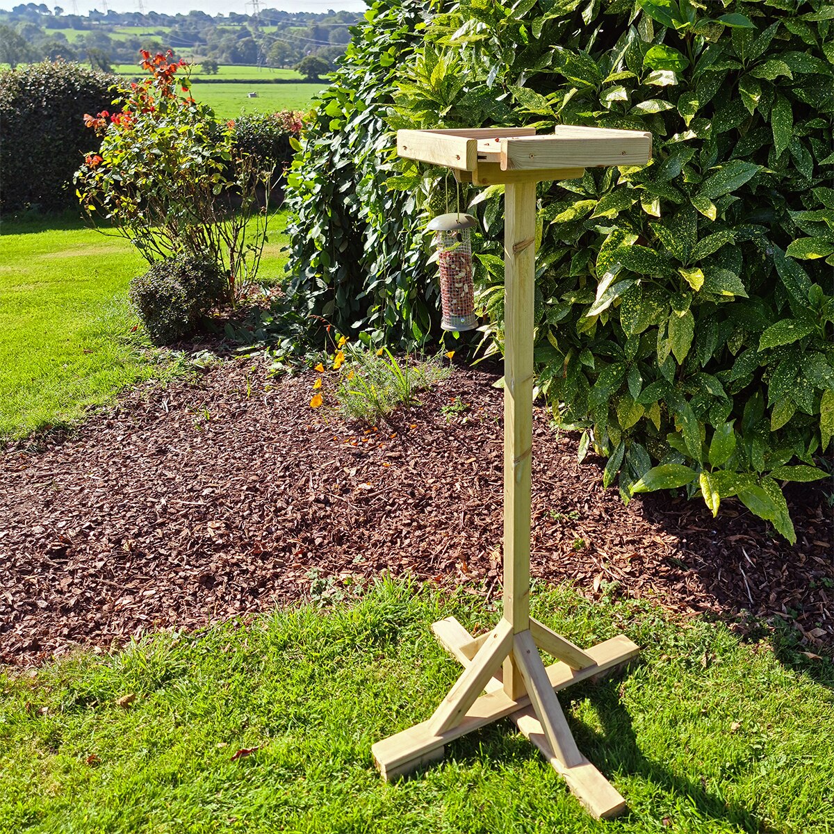 Churnet Valley Wooden Bird Table - Image 2