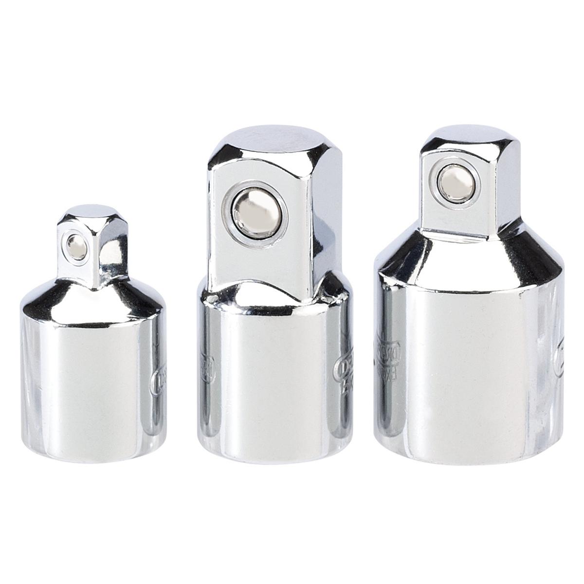 Draper Socket Converter Set, Polished Chrome (3 Piece) - Image 1