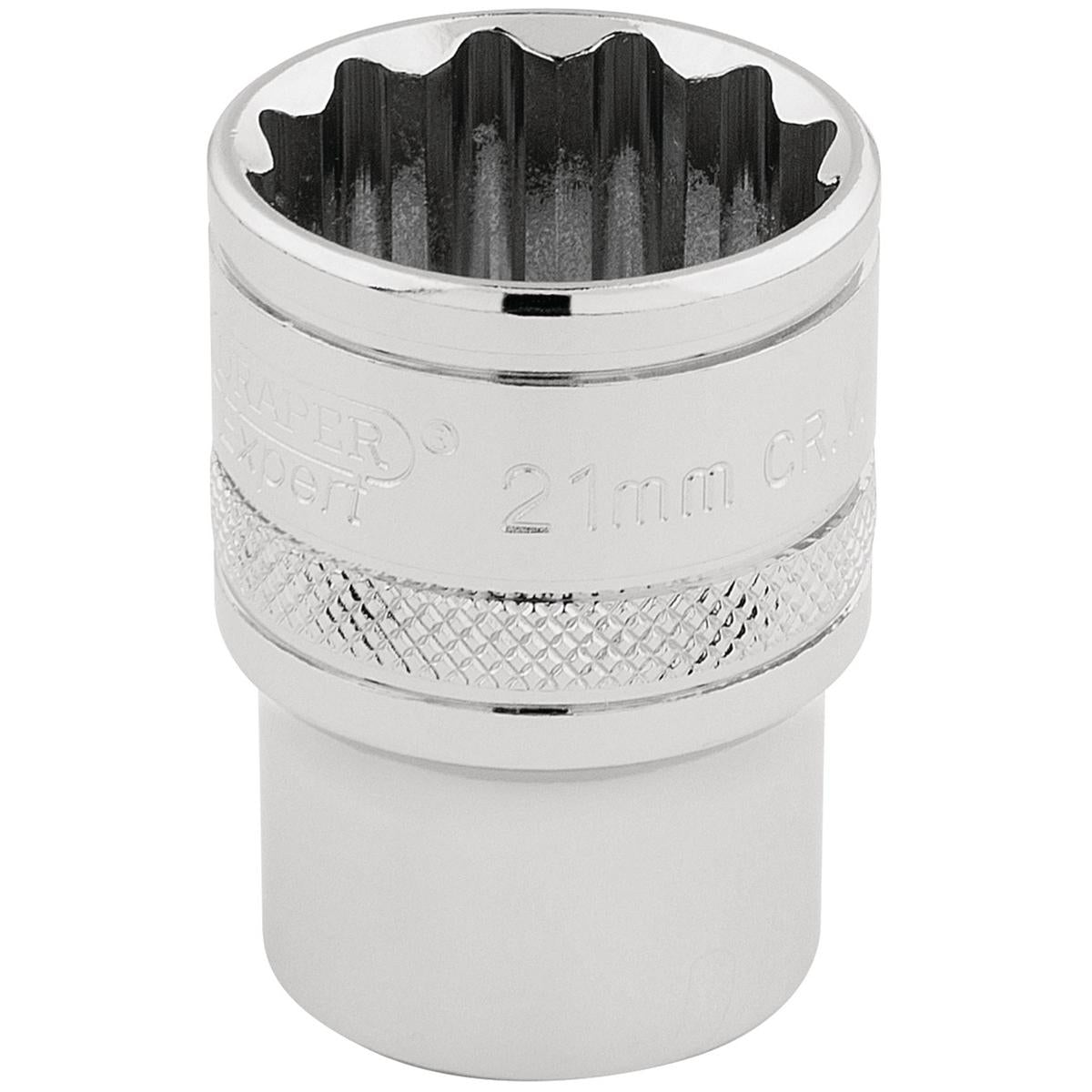 Draper HI-TORQ 12 Point Socket, 1/2" Sq. Dr., 21mm - Image 1