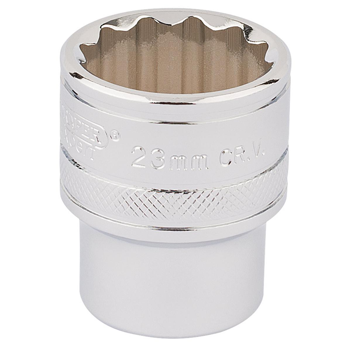 Draper HI-TORQ 12 Point Socket, 1/2" Sq. Dr., 23mm - Image 1