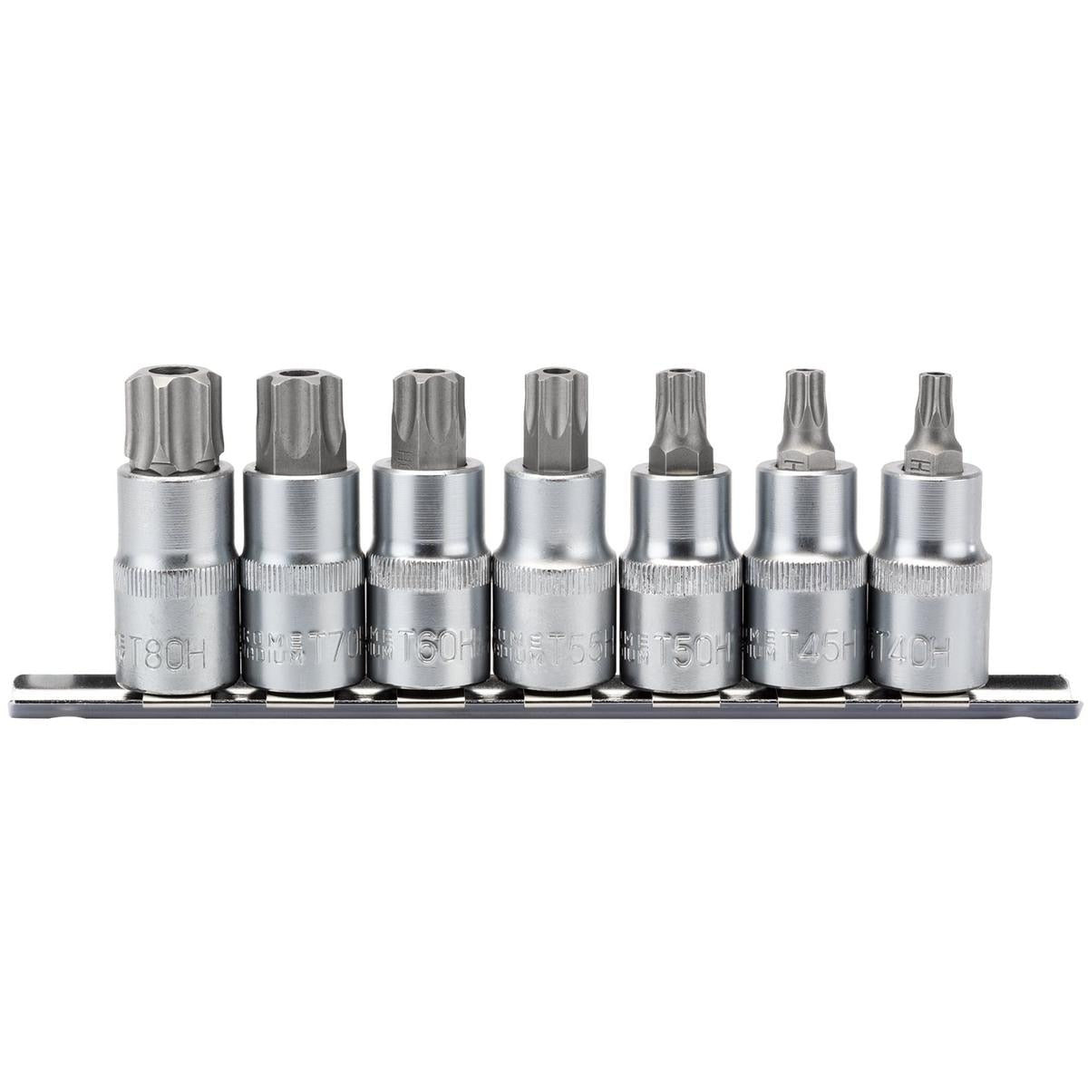 Draper TX-STAR Security Socket Bit Set, 1/2" Sq. Dr., 55mm (7 Piece) - Image 1