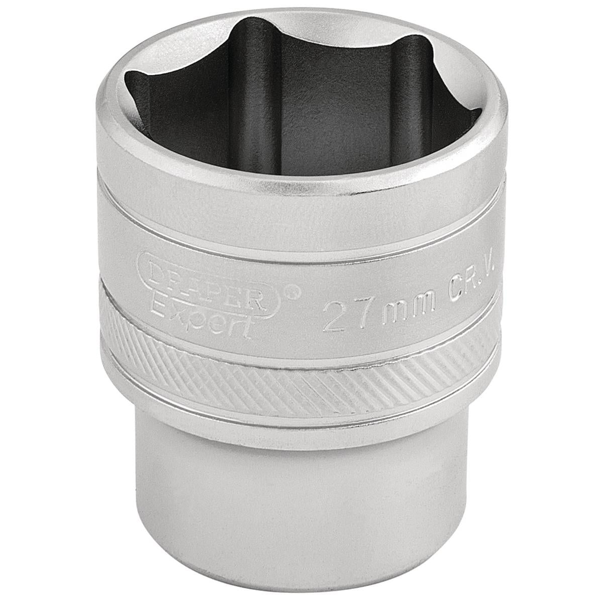 Draper 6 Point Metric Socket, 1/2" Sq. Dr., 27mm - Image 1
