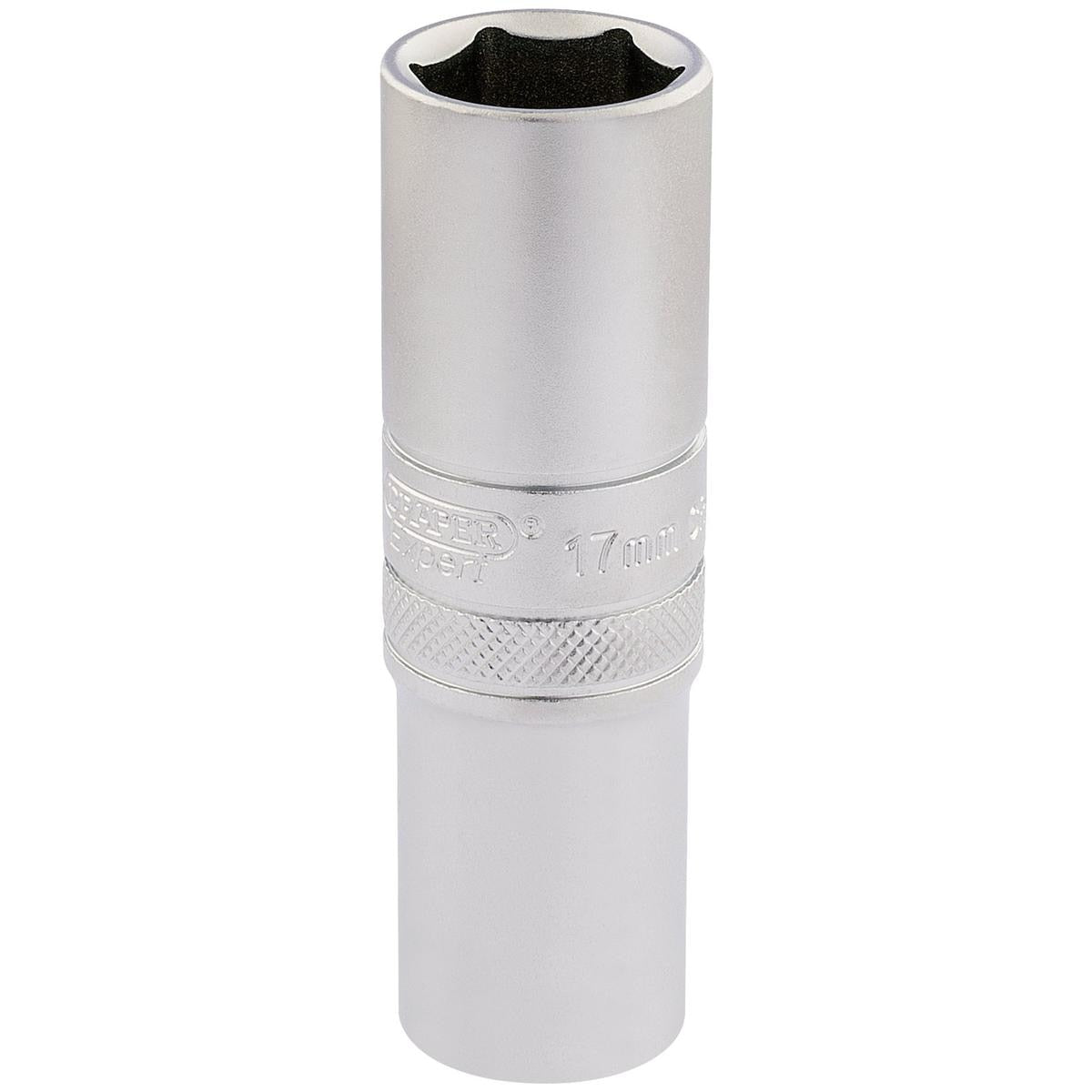 Draper 6 Point Metric Deep Socket, 1/2" Sq. Dr., 17mm - Image 1
