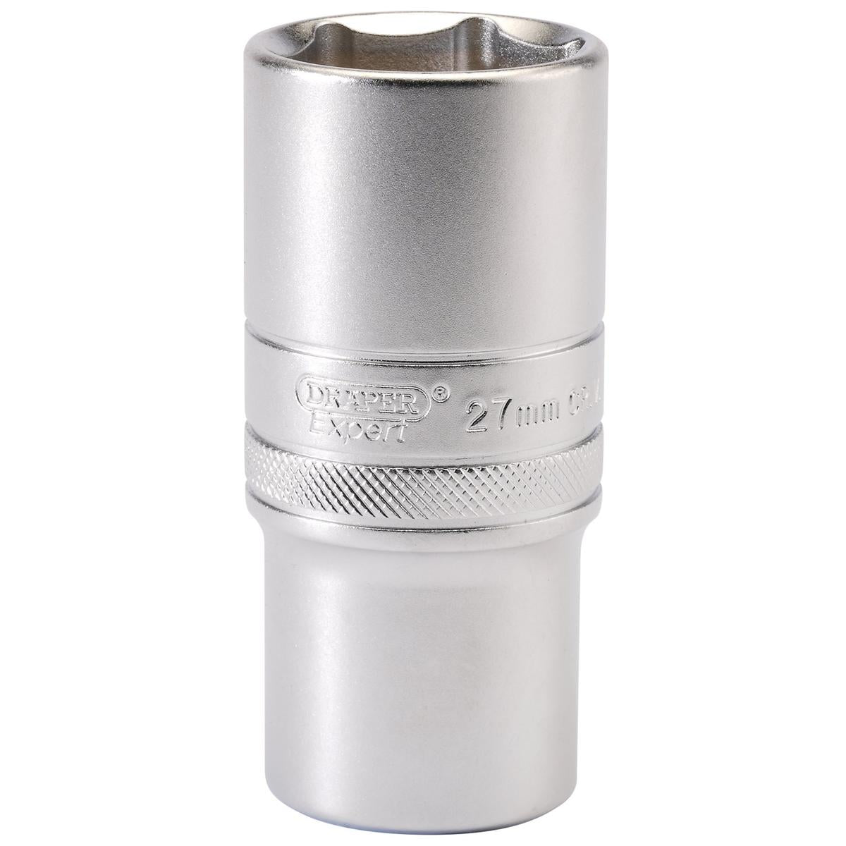 Draper 6 Point Metric Deep Socket, 1/2" Sq. Dr., 27mm - Image 1