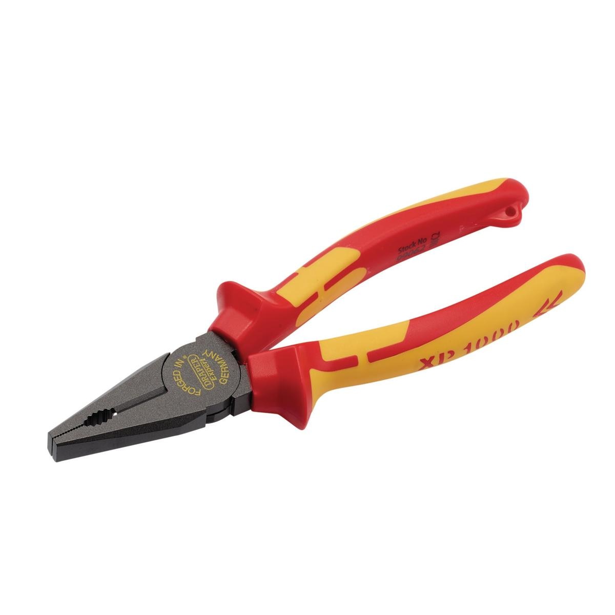 Draper XP1000 VDE Combination Pliers, 180mm, Tethered - Image 1